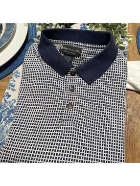 Bert Pulitzer Men's Blue and Navy Polo-shirt